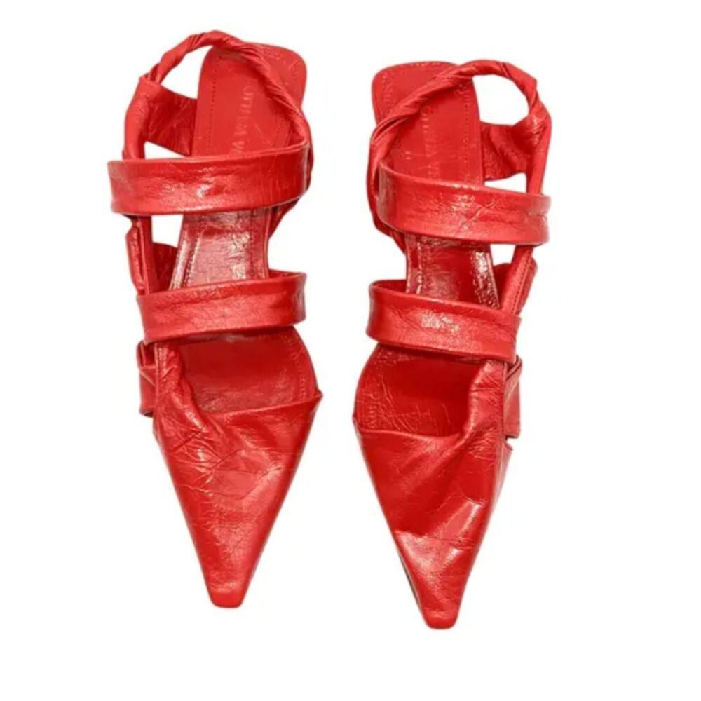 BOTTEGA VENETA  Leather BV Point Sandals 30